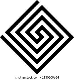 Labirinth greek symbol. Typical egyptian, assyrian and greek motives vector symbol. Greek key. Arabic geometric islamic art. Abstract geometric. Vector and illustration.