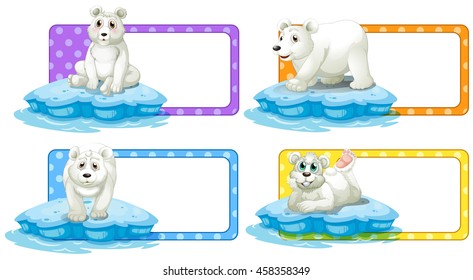 Tragbares Design mit Polarbären-Illustration
