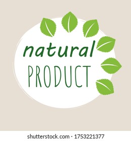 Lable for natural products. Vector lable EPS 10