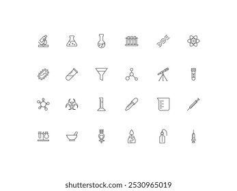 Laboatory icon set, design, vector illustration