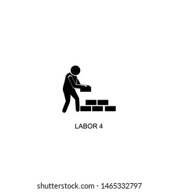 labor 4 icon vector black design