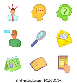 Labor agreement icons set. Cartoon set of 9 labor agreement vector icons for web isolated on white background