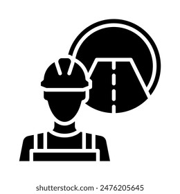 Ilustración de línea de Vector de icono de avenida laboral