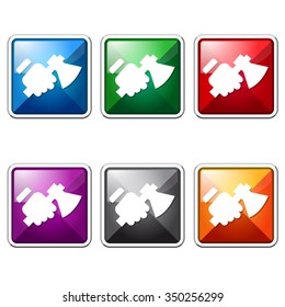 labor Colorful Vector Icon Button