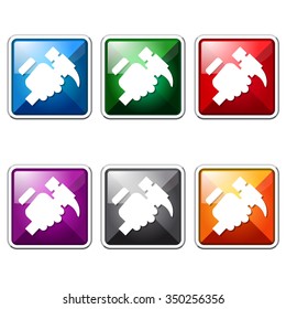 labor Colorful Vector Icon Button
