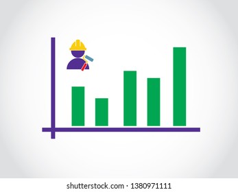 Labor Construction Employee Fluctuate Graph