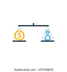 Labor cost concept icon. Clipart image isolated on white background