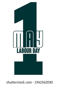 labor day 1st may typographic vector
