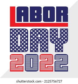 Labor Day 2022 holiday printable vector illustration