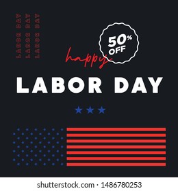 Labor Day 50 off Black Template