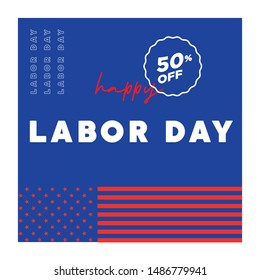 Labor Day 500 off BLue Template