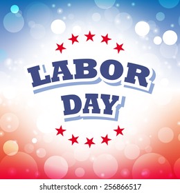 labor day america greeting card abstract celebration background vector illustration