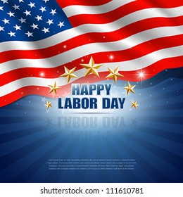 Labor Day in the American Background. Vector illustration