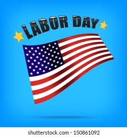 labor day american vector