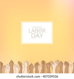 Labor day background. Card with seamless border