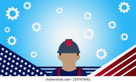 
labor day background copy space vector