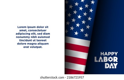 Labor Day Background Design. Banner, Poster, Greeting Card. Vector Illustration.