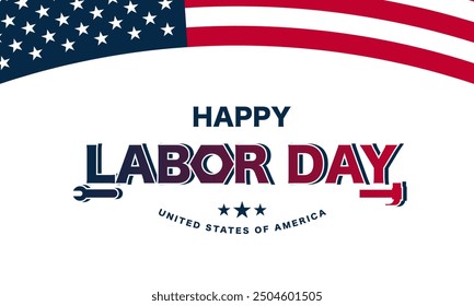 Labor Day Background Design. Banner, Poster, Greeting Card. Vector Illustration.