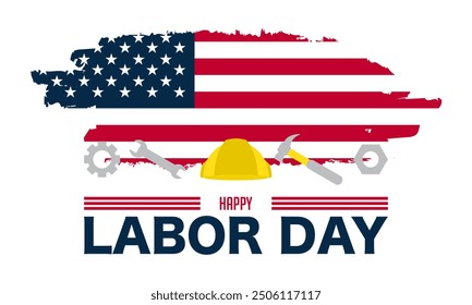 Labor Day Background Design. Banner, Poster, Greeting Card. Vector Illustration.