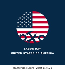Labor Day Background Design. Banner, Poster, Greeting Card. Vector Illustration.