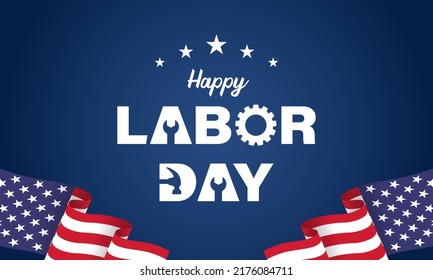 labor day Background Design. Greeting Card, Banner, Poster. Vector Illustration.