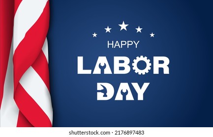 diseño de fondo de la jornada laboral. Tarjeta de felicitación, cartel, afiche. Ilustración vectorial.