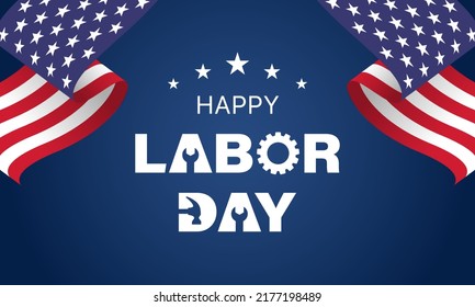 labor day Background Design. Greeting Card, Banner, Poster. Vector Illustration.