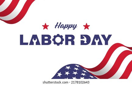 labor day Background Design. Greeting Card, Banner, Poster. Vector Illustration.