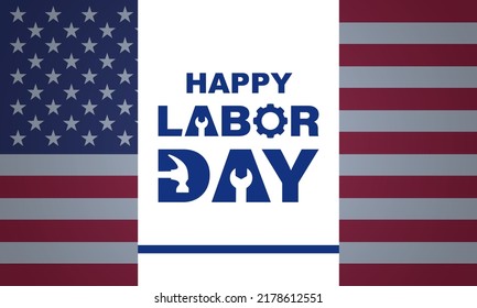 labor day Background Design. Greeting Card, Banner, Poster. Vector Illustration.