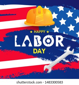 Labor day background design vector template graphic or banners  illustrations 