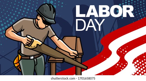 diseño de ilustración vectorial de fondo del día laboral