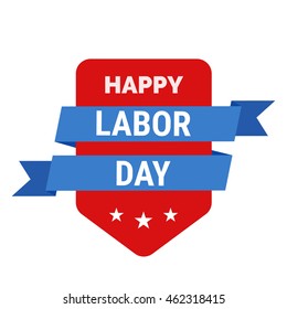 Labor Day badge vector illustration