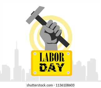 Labor Day banner.    