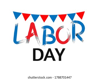 labor day banner or card on white background, vector, eps 10