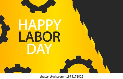 Labor day banner design, vector art illustration.