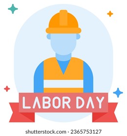 Labor Day Banner icon illustration, for uiux, infographic, etc