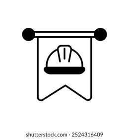Labor Day Banner icon isolated on a white background. Vector illustration.