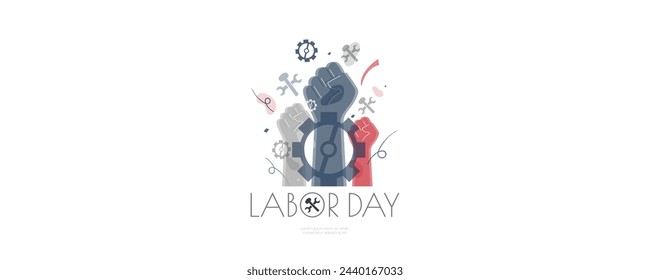 Labor day banner. Modern logo.