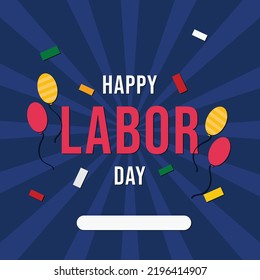 Labor Day Banner and poster template. labor day celebration on blue background.Sale promotion advertising banner template for Labor Day Brochures,Poster or Banner.