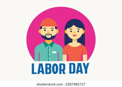 labor day banner and poster template vector art illustration