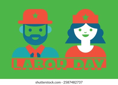 labor day banner and poster template vector art illustration