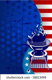 Labor Day  barbeque background with place for your text