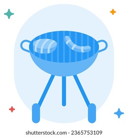 Labor Day BBQ icon illustration, for uiux, infographic, etc