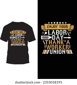 labor day best selling typography t-shirt design