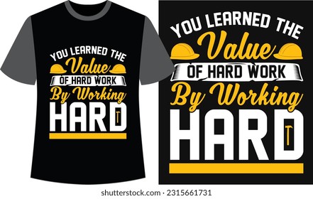 Labor Day Black T-shirt Design. Labor Day Vector Graphics