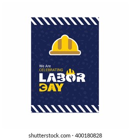 Labor Day Blue Vintage design poster
