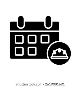 labor day calendar, Daily page calendar icon. Vector number days remaining. Agenda app, business deadlines, dates. Reminder, schedule simple pictogram.  