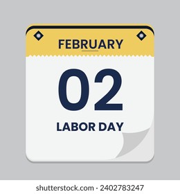 Ilustración vectorial del calendario laboral