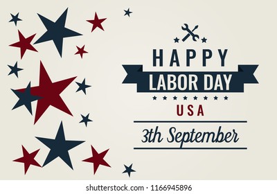 Labor day card or background. vector illustration.