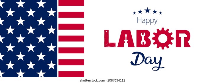 Labor Day card banner background. Vector EPS10.